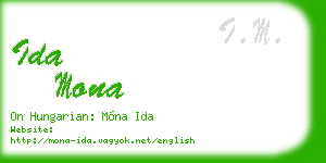 ida mona business card